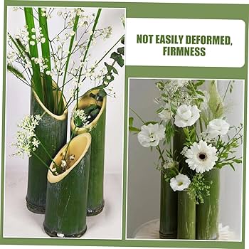 Amazon.co.jp: HAWILLOSCH 3個竹製花瓶 フラワーアレンジメント用